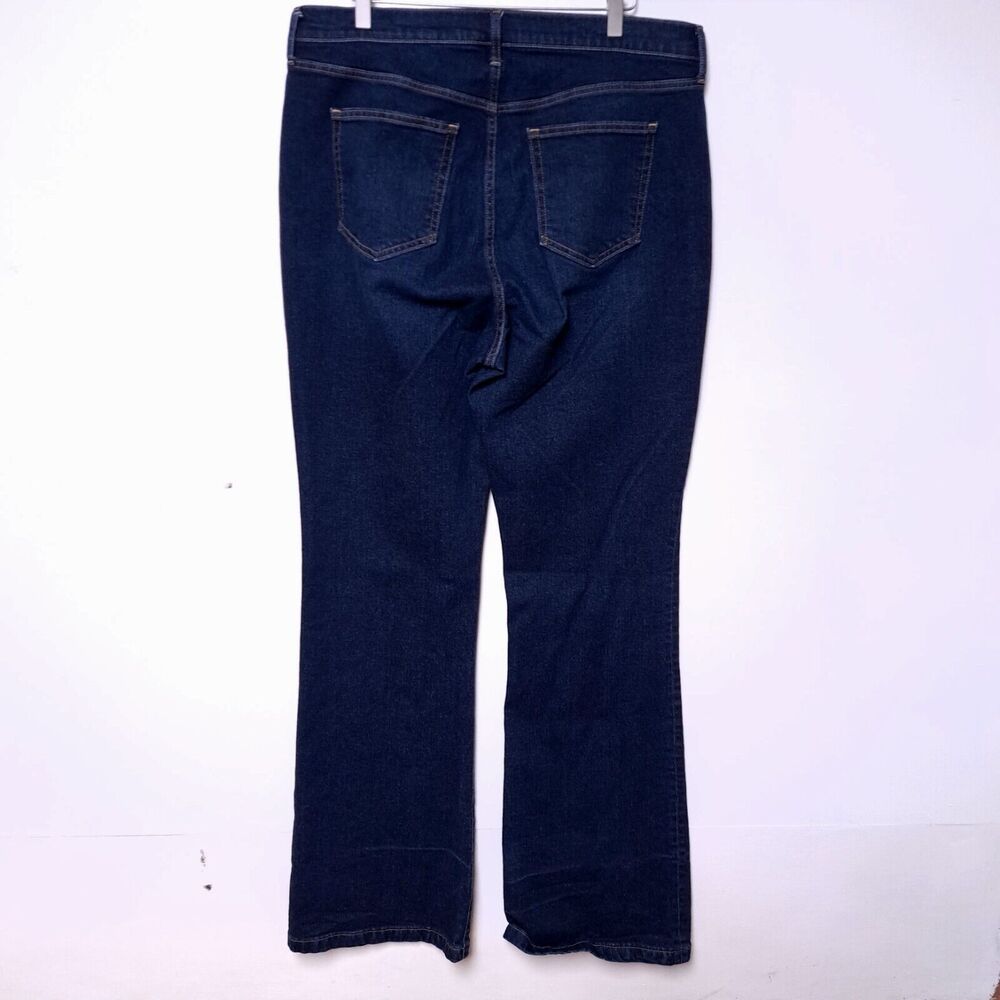 GAP 70s Flare Jeans High Rise Dark Wash Women’s 34 18T Tall Stretch Denim - Picture 5 of 12